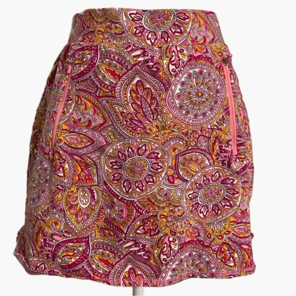 Talbots Everyday Stretch Skort Skirt Shorts Pockets- Medallion - Picture 1 of 14